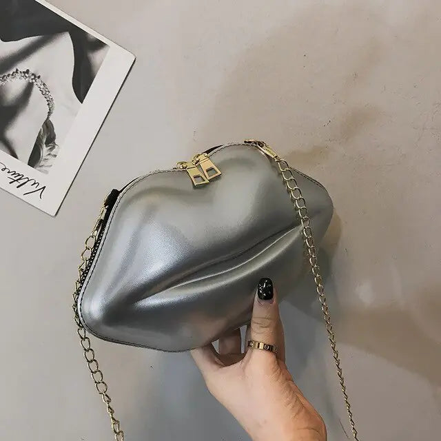 Mini Bags for Women 2023 New Fashion All-match Women&#39;s Shoulder Bag PU Solid Color Zipper Crossbody Patent Leather Lip Chain Bag